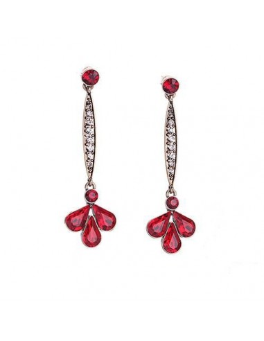 Boucles d'oreilles rouge fantaisie modèle Byff