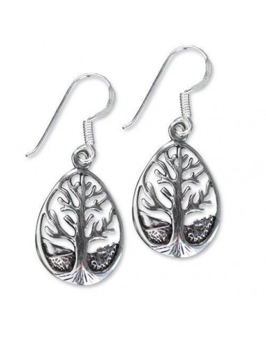 Boucles d'oreille arbre de vie en argent modèle ARNNA