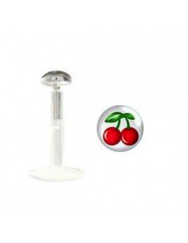 Piercing Labret Bioflex Cerise 8 mm modèle Anacle