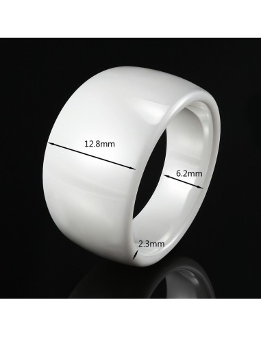 Bague céramique blanche modèle Azazias