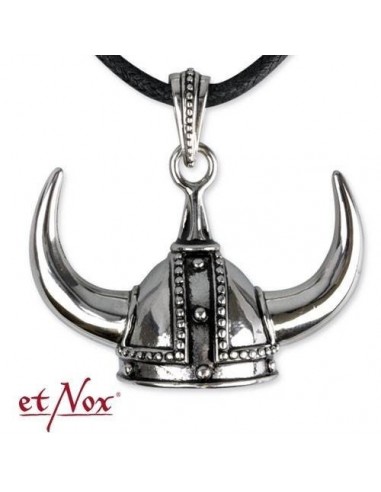 Pendentif casque de viking en acier Etnox modèle Albanus