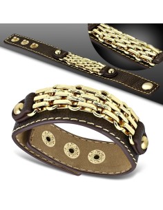 Bracelet cuir rasta modèle Asger
