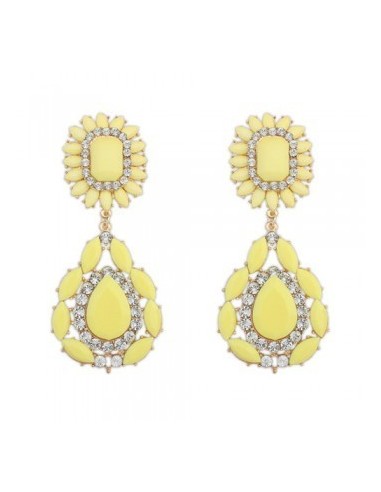 Boucles d'oreille jaune mode fashion