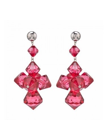 Boucles d'oreille rouge en fantaisie