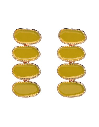 Boucles d'oreille jaune modèle Beeker